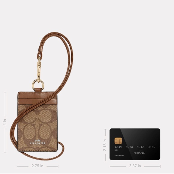 COACH Id Lanyard in Signature Canvas NWT - Picture 5 of 6